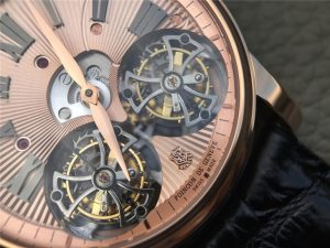 ROGER DUBUIS TOURBILLON PINK GOLD GUILLOCHE MOVEMENT RDDBHO0571 05