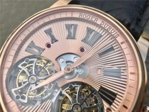 ROGER DUBUIS TOURBILLON PINK GOLD GUILLOCHE MOVEMENT RDDBHO0571 06