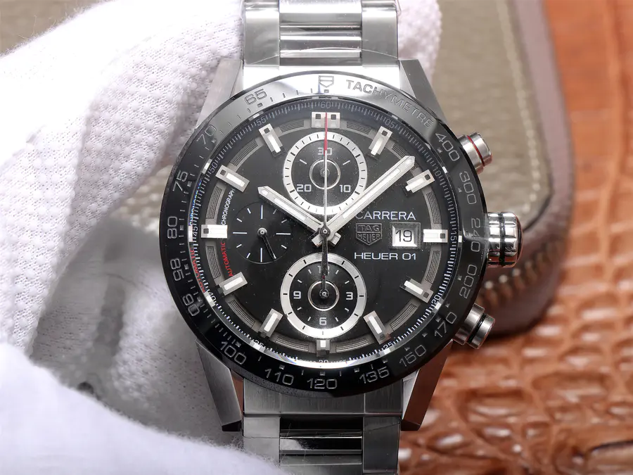 TAG-HEUER-CARRERA-CALIBRE-HEUER-01-43-STAINLESS-STEEL-BLACK-BRACELET-CAR201Z.BA0714-01 TAG HEUER CARRERA CALIBRE HEUER 01 43 STAINLESS STEEL BLACK BRACELET CAR201Z.BA0714 01