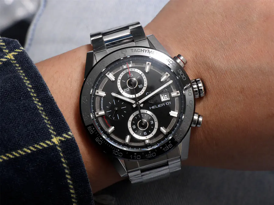 TAG-HEUER-CARRERA-CALIBRE-HEUER-01-43-STAINLESS-STEEL-BLACK-BRACELET-CAR201Z.BA0714-012 TAG HEUER CARRERA CALIBRE HEUER 01 43 STAINLESS STEEL BLACK BRACELET CAR201Z.BA0714 012