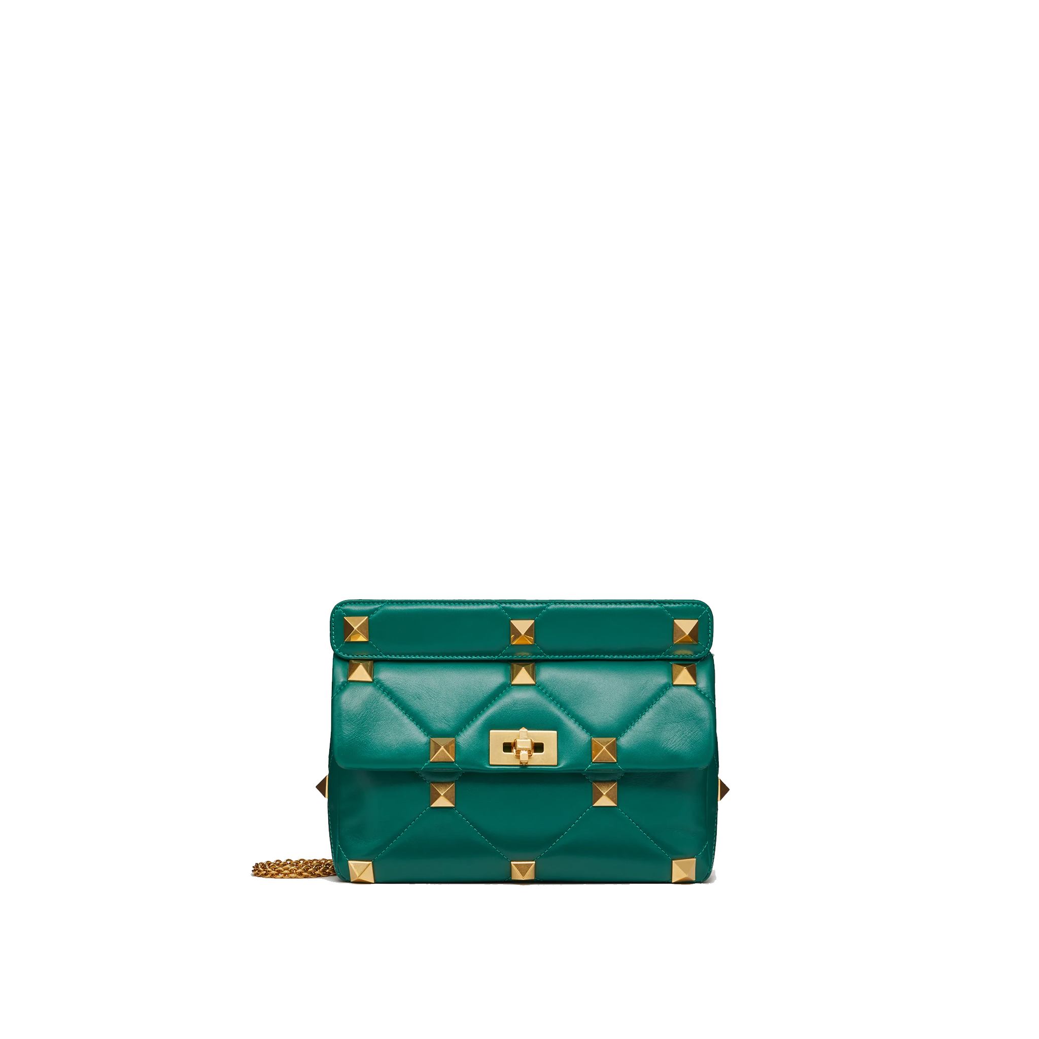 VALENTINO-LARGE-ROMAN-STUD-THE-SHOULDER-BAG-IN-NAPPA-WITH-CHAIN-GREEN-VW2B0I60BSFX64-0 VALENTINO LARGE ROMAN STUD THE SHOULDER BAG IN NAPPA WITH CHAIN GREEN VW2B0I60BSFX64 0