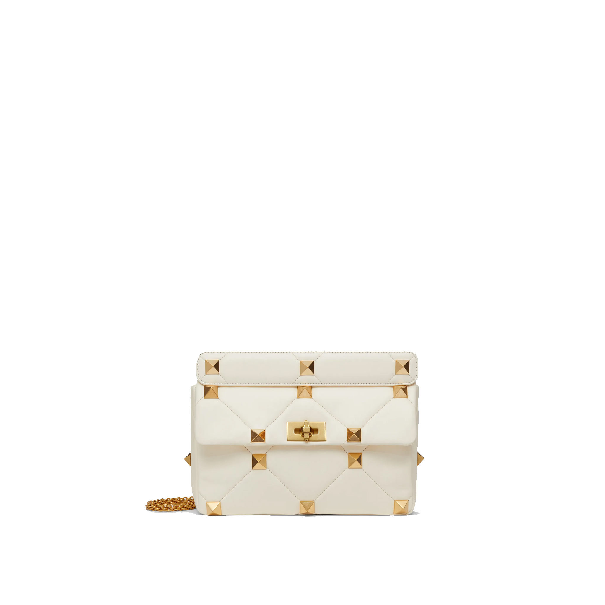 VALENTINO-LARGE-ROMAN-STUD-THE-SHOULDER-BAG-IN-NAPPA-WITH-CHAIN-WHITE-WW2B0I60BSF098-0 VALENTINO LARGE ROMAN STUD THE SHOULDER BAG IN NAPPA WITH CHAIN WHITE WW2B0I60BSF098 0
