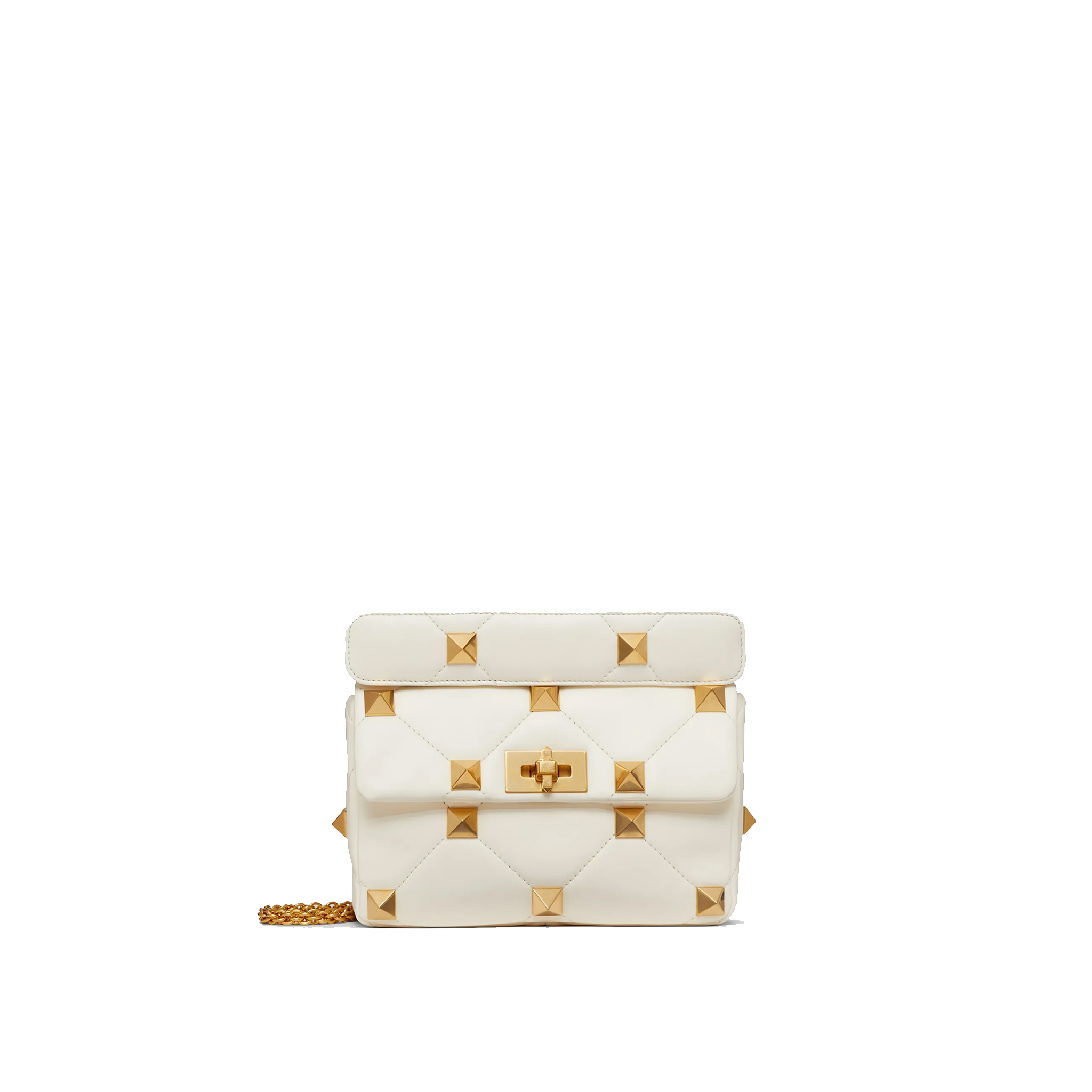 VALENTINO-MEDIUM-ROMAN-STUD-THE-SHOULDER-BAG-IN-NAPPA-WITH-CHAIN-WHITE-XW2B0I82BSF098-00 VALENTINO MEDIUM ROMAN STUD THE SHOULDER BAG IN NAPPA WITH CHAIN WHITE XW2B0I82BSF098 00