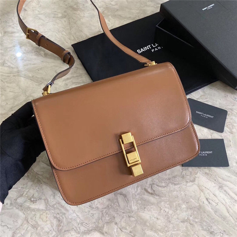 YSL-LE-CARRE-SATCHEL-IN-BOX-SAINT-LAURENT-LEATHER-BROWN-6332141YF0W6309-01 YSL LE CARRE SATCHEL IN BOX SAINT LAURENT LEATHER BROWN 6332141YF0W6309 01