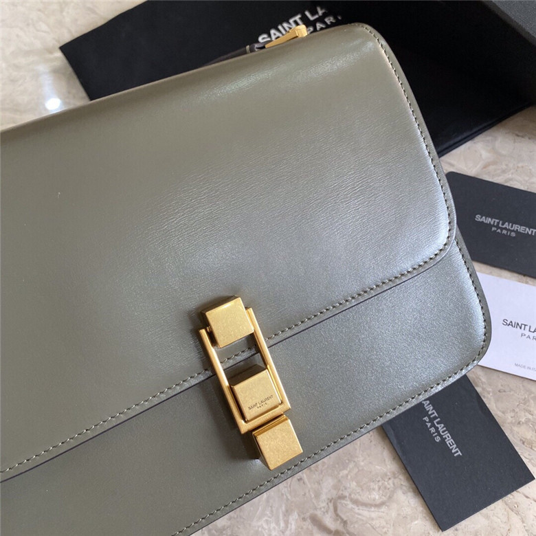YSL-LE-CARRE-SATCHEL-IN-BOX-SAINT-LAURENT-LEATHER-GREEN-6332141YF0W2423-02 YSL LE CARRE SATCHEL IN BOX SAINT LAURENT LEATHER GREEN 6332141YF0W2423 02
