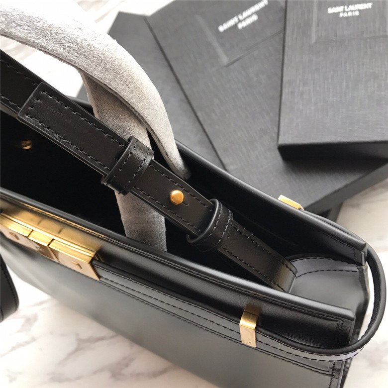 YSL-MANHATTAN-SMALL-SHOPPING-BAG-IN-CROCODILE-EMBOSSED-NUBUCK-AND-SMOOTH-LEATHER-BLACK-568702DM6CW1000-04 YSL MANHATTAN SMALL SHOPPING BAG IN CROCODILE EMBOSSED NUBUCK AND SMOOTH LEATHER BLACK 568702DM6CW1000 04