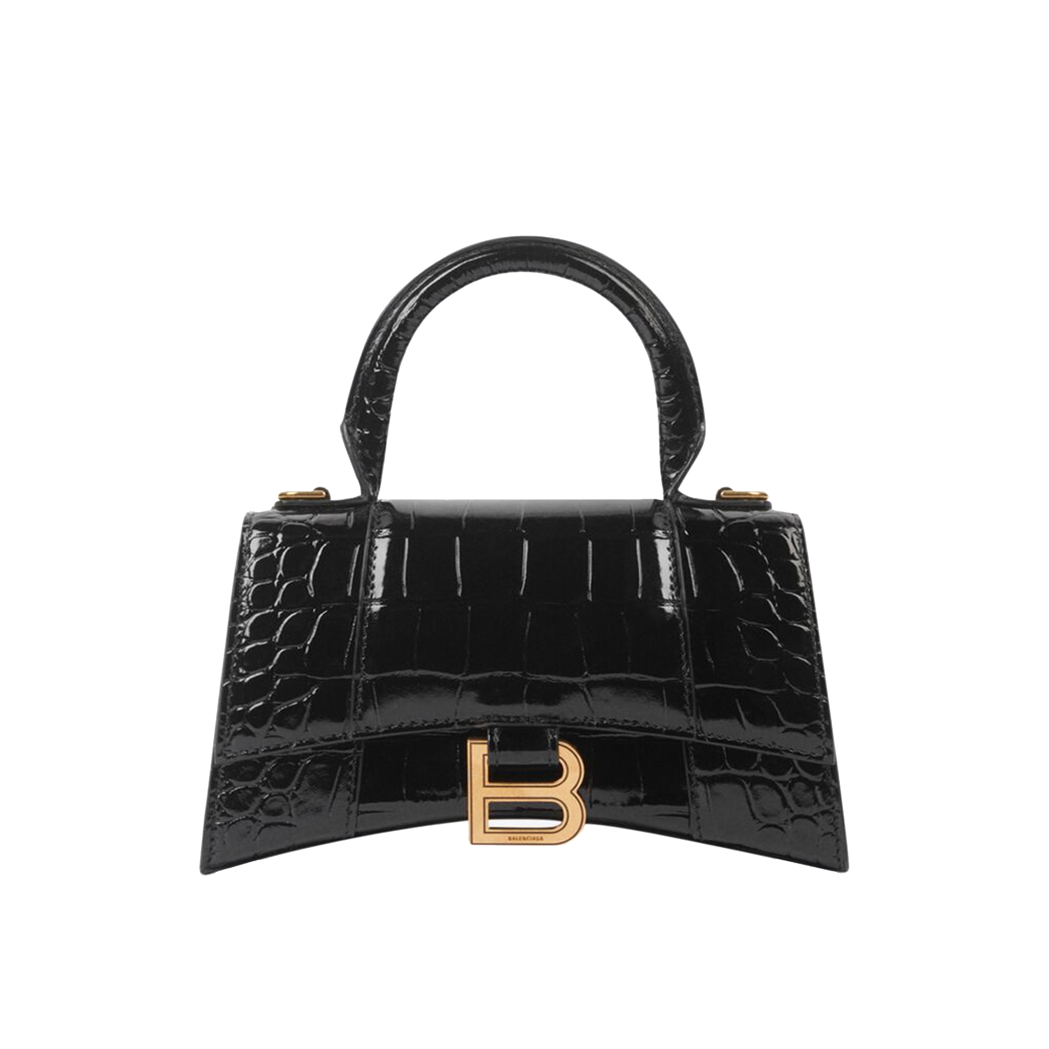 BALENCIAGA-WOMEN'S-HOURGLASS-XS-HANDBAG-IN-BLACK-5928331LRGM1000-0 BALENCIAGA WOMENS HOURGLASS XS HANDBAG IN BLACK 5928331LRGM1000 0