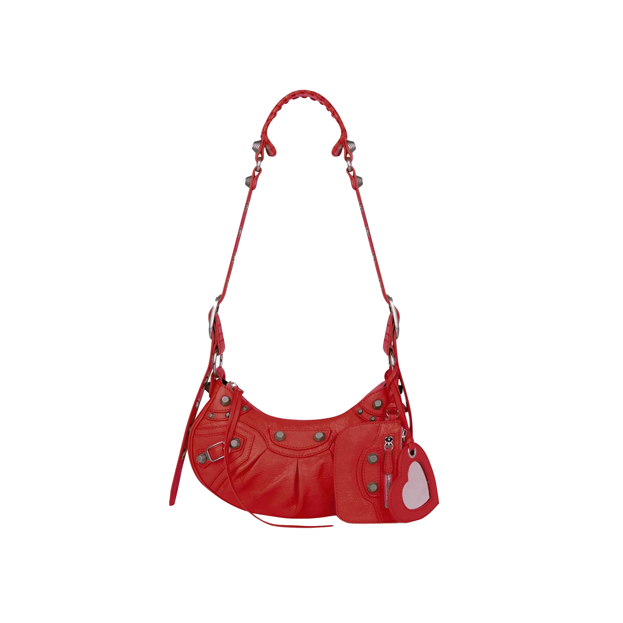 BALENCIAGA-WOMEN'S-LE-CAGOLE-XS-SHOULDER-BAG-IN-RED-6713091VG9Y6406-0 BALENCIAGA WOMENS LE CAGOLE XS SHOULDER BAG IN RED 6713091VG9Y6406 0