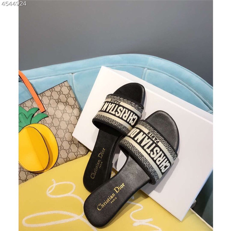 DIOR-DWAY-SLIDE-DEEP-BLUE-EMBROIDERED-COTTON-KCQ166ERC_S56B-01 DIOR DWAY SLIDE DEEP BLUE EMBROIDERED COTTON KCQ166ERC S56B 01