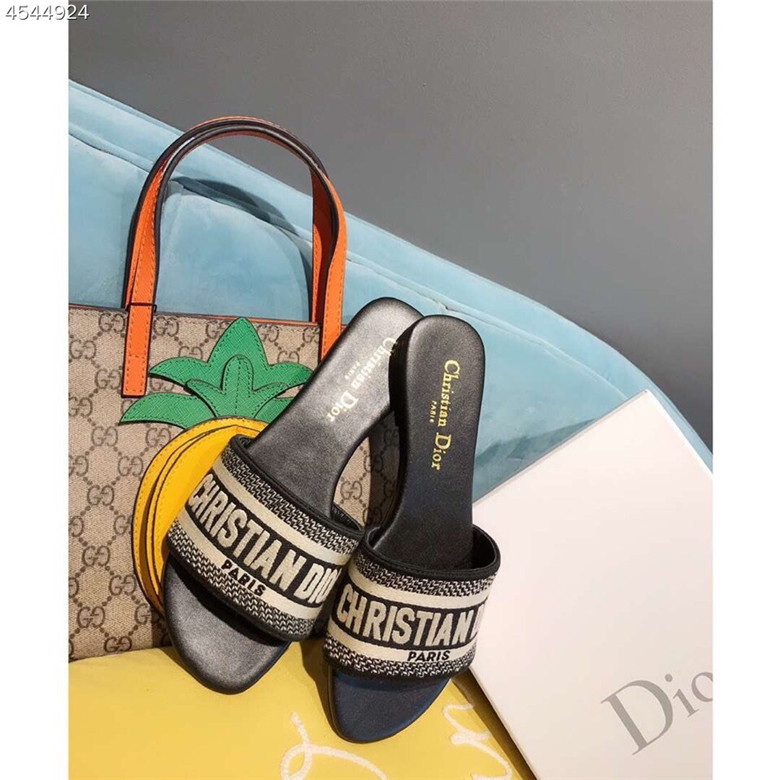 DIOR-DWAY-SLIDE-DEEP-BLUE-EMBROIDERED-COTTON-KCQ166ERC_S56B-04 DIOR DWAY SLIDE DEEP BLUE EMBROIDERED COTTON KCQ166ERC S56B 04