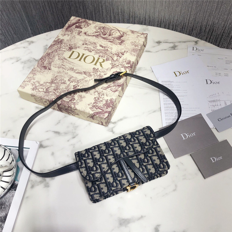 DIOR-SADDLE-BELT-POUCH-BLUE-DIOR-OBLIQUE-JACQUARD-S5619CTZQ_M928-01 DIOR SADDLE BELT POUCH BLUE DIOR OBLIQUE JACQUARD S5619CTZQ M928 01