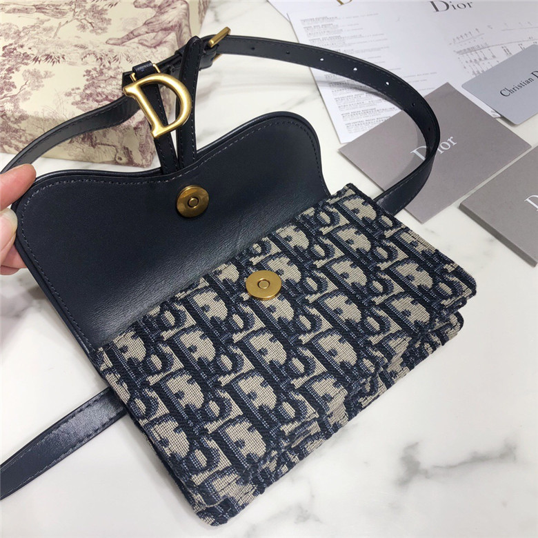 DIOR-SADDLE-BELT-POUCH-BLUE-DIOR-OBLIQUE-JACQUARD-S5619CTZQ_M928-05 DIOR SADDLE BELT POUCH BLUE DIOR OBLIQUE JACQUARD S5619CTZQ M928 05