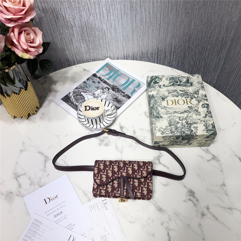DIOR-SADDLE-BELT-POUCH-RED-DIOR-OBLIQUE-JACQUARD-S5619CTZQ_M974-01 DIOR SADDLE BELT POUCH RED DIOR OBLIQUE JACQUARD S5619CTZQ M974 01