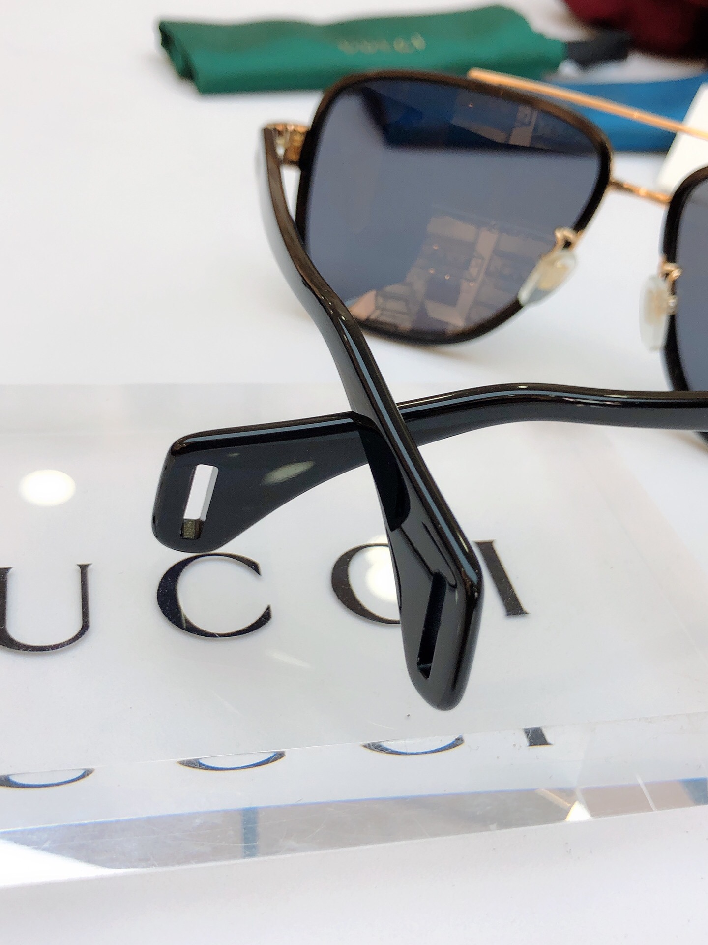 GUCCI-BLACK-FRAME-GREY-LENS-SUNGLASSES-GG0448S-004-04 GUCCI BLACK FRAME GREY LENS SUNGLASSES GG0448S 004 04