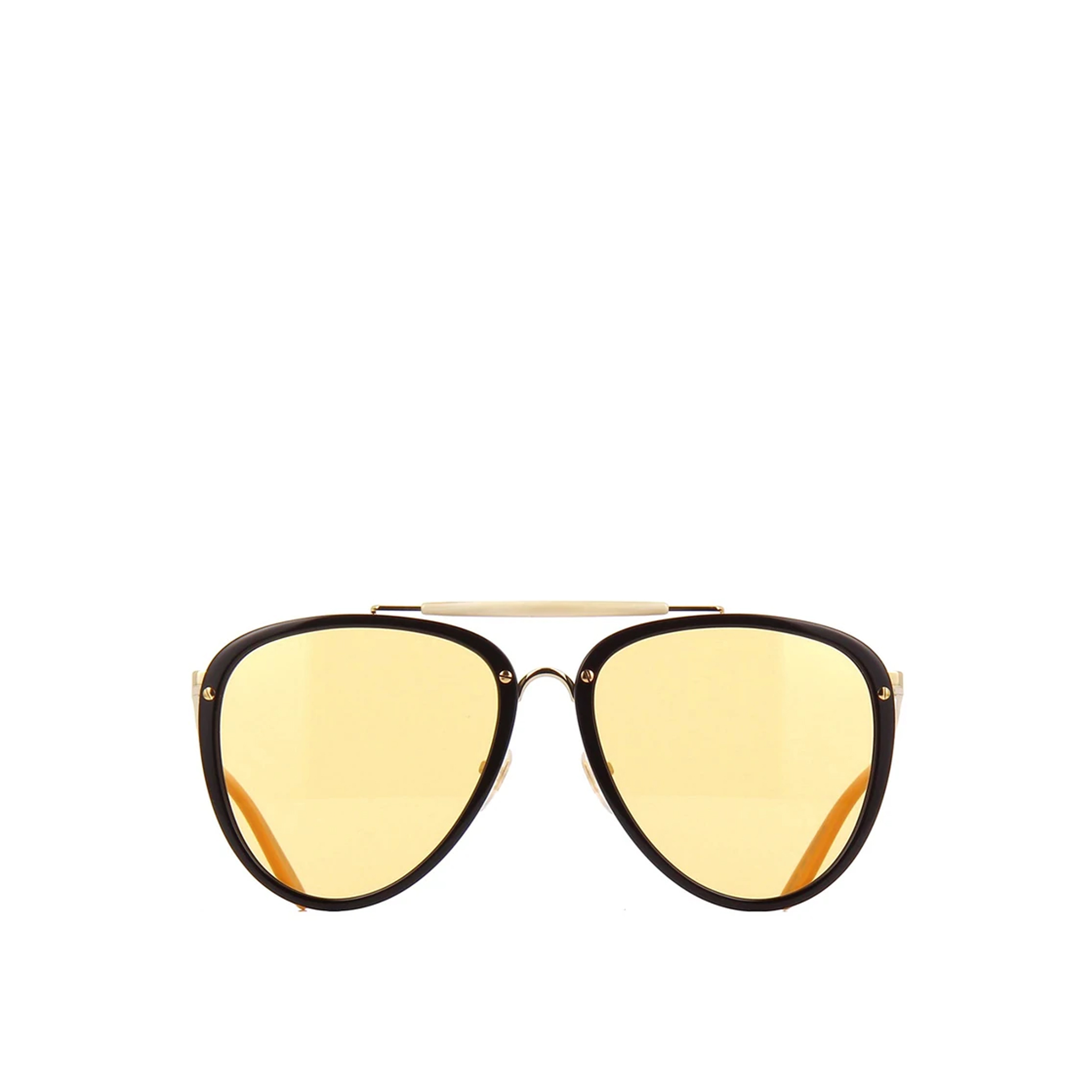 GUCCI-BLACK-FRAME-YELLOW-LENS-SUNGLASSES-GG0672S-002-0 GUCCI BLACK FRAME YELLOW LENS SUNGLASSES GG0672S 002 0