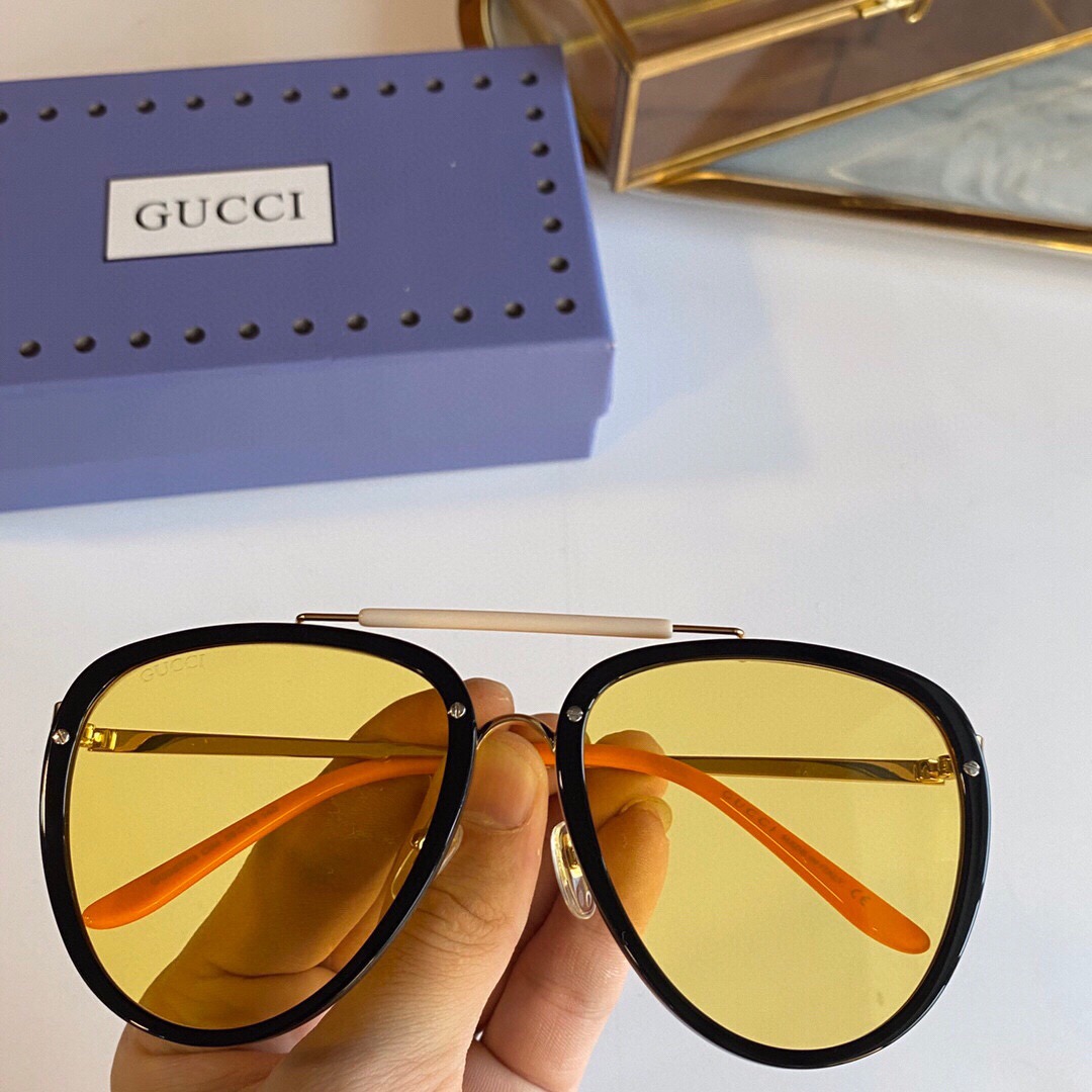 GUCCI-BLACK-FRAME-YELLOW-LENS-SUNGLASSES-GG0672S-002-01 GUCCI BLACK FRAME YELLOW LENS SUNGLASSES GG0672S 002 01