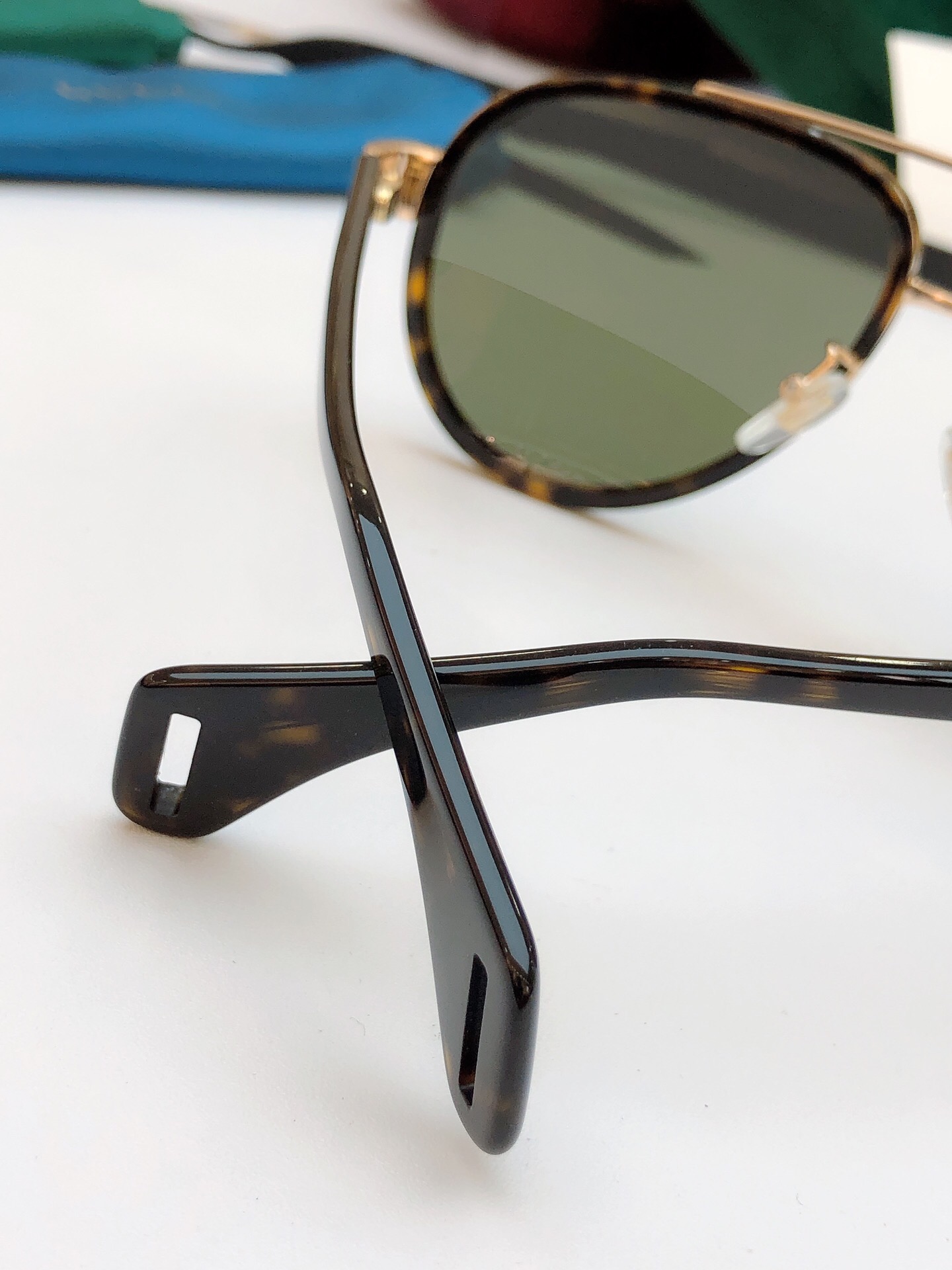 GUCCI-BROWN-FRAME-GREEN-LENS-SUNGLASSES-GG0447S-004-03 GUCCI BROWN FRAME GREEN LENS SUNGLASSES GG0447S 004 03