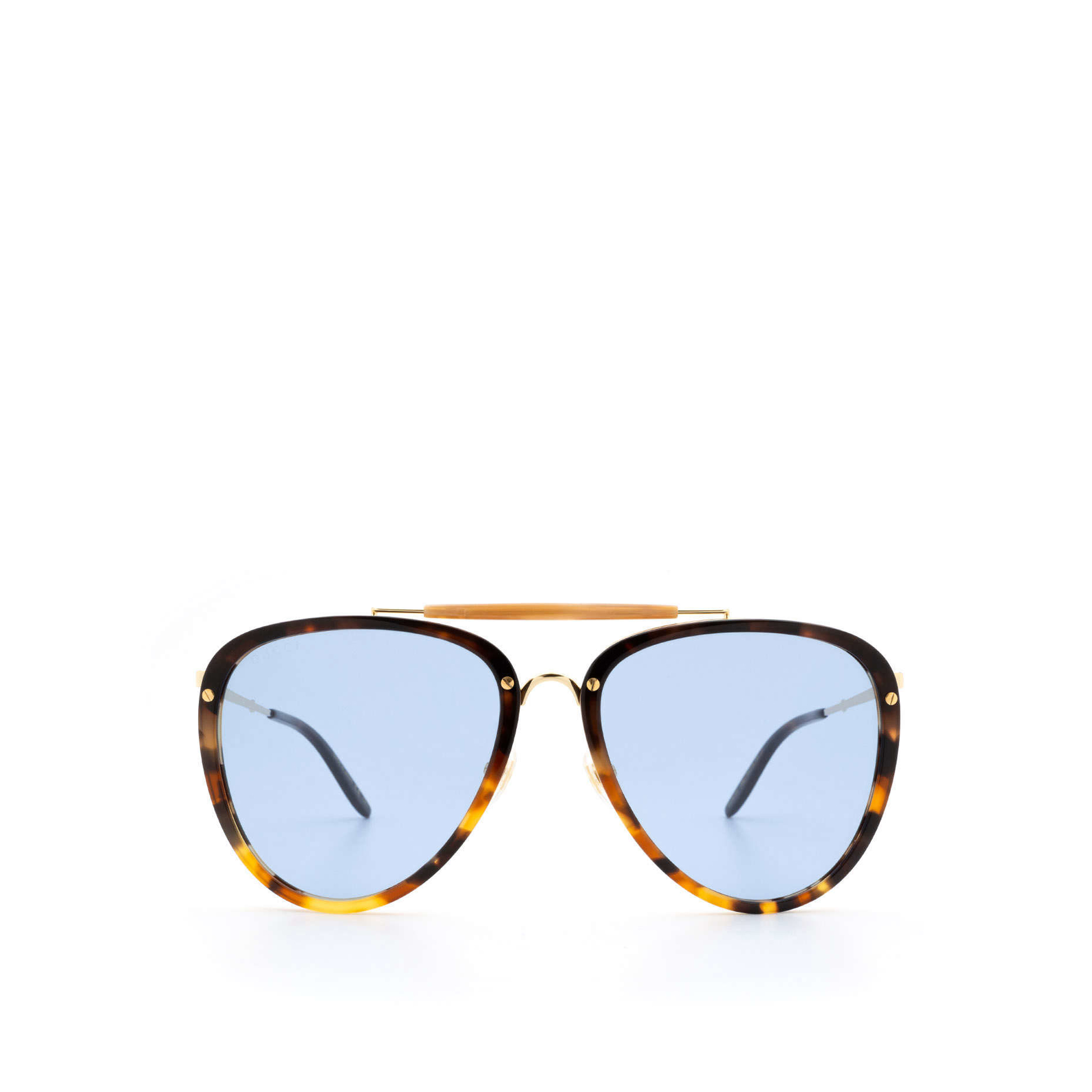 GUCCI-DARK-BROWN-FRAME-BLUE-LENS-SUNGLASSES-GG0672S-004-0 GUCCI DARK BROWN FRAME BLUE LENS SUNGLASSES GG0672S 004 0