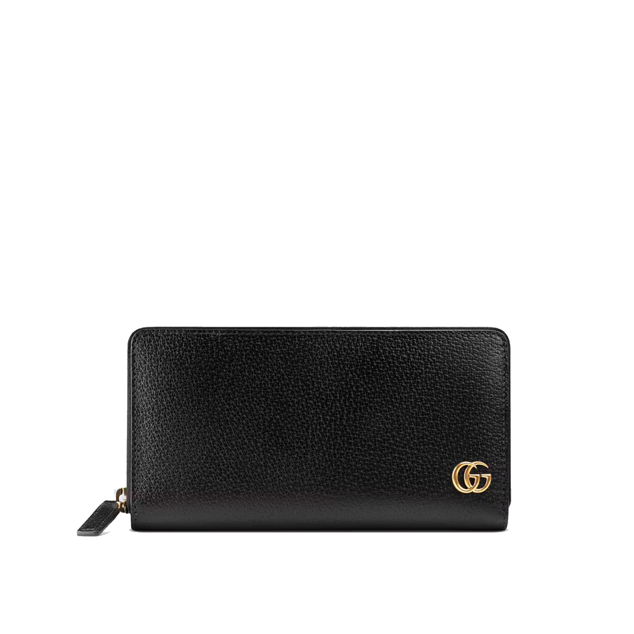 GUCCI-GG-MARMONT-LEATHER-ZIP-AROUND-WALLET-BLACK-GOLD-LOGO-428736-DJ20T-1000-0 GUCCI GG MARMONT LEATHER ZIP AROUND WALLET BLACK GOLD LOGO 428736 DJ20T 1000 0