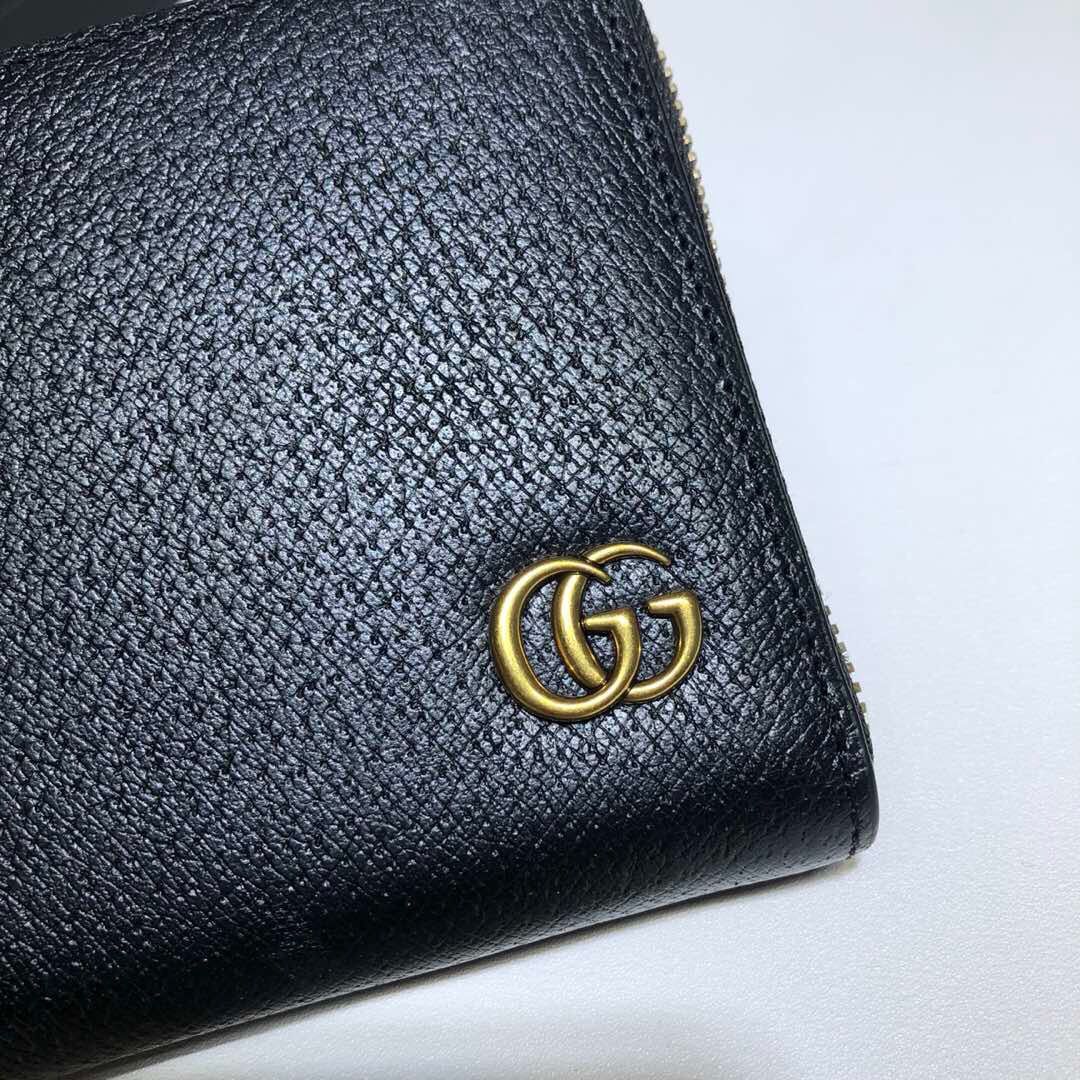 GUCCI-GG-MARMONT-LEATHER-ZIP-AROUND-WALLET-BLACK-GOLD-LOGO-428736-DJ20T-1000-03 GUCCI GG MARMONT LEATHER ZIP AROUND WALLET BLACK GOLD LOGO 428736 DJ20T 1000 03