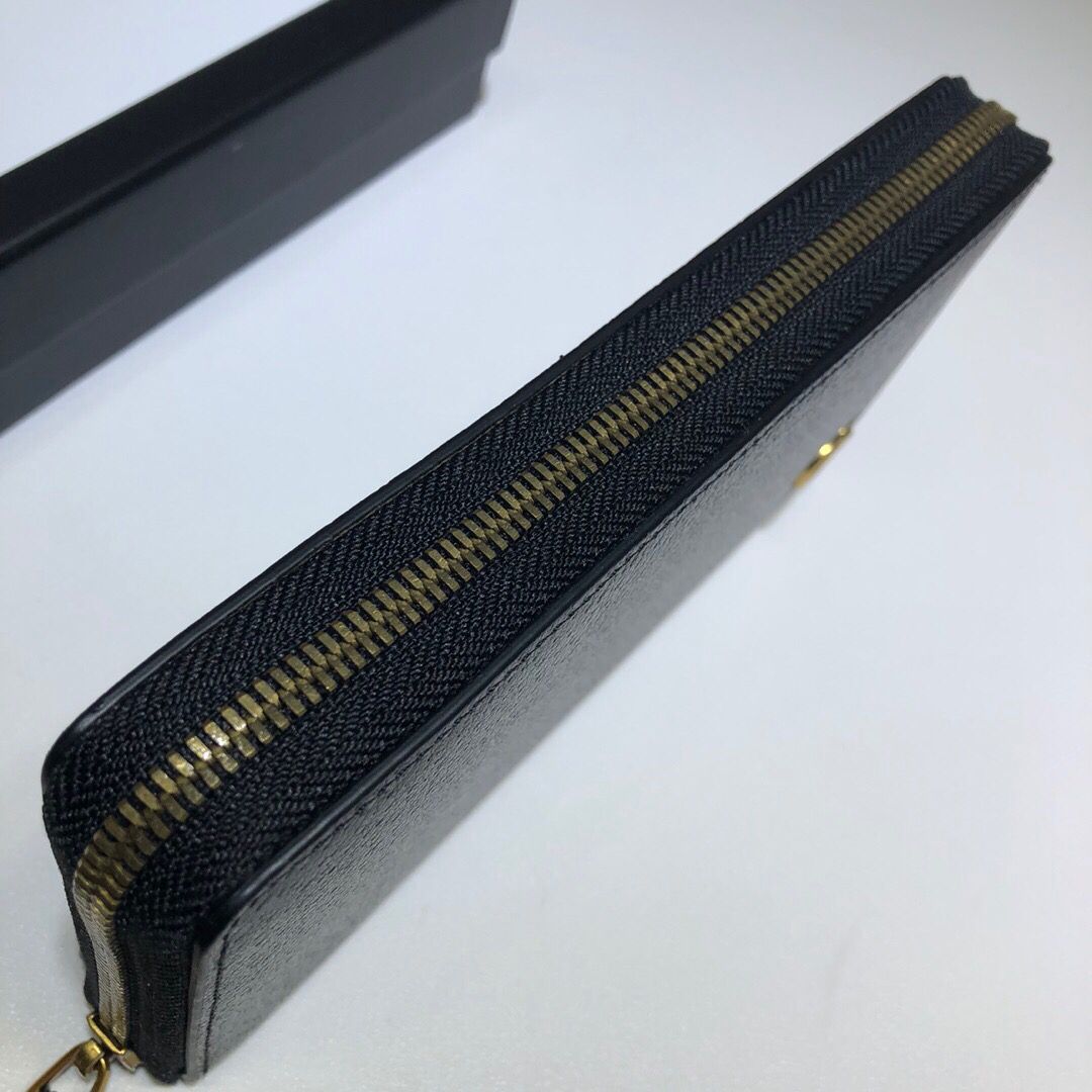 GUCCI-GG-MARMONT-LEATHER-ZIP-AROUND-WALLET-BLACK-GOLD-LOGO-428736-DJ20T-1000-05 GUCCI GG MARMONT LEATHER ZIP AROUND WALLET BLACK GOLD LOGO 428736 DJ20T 1000 05