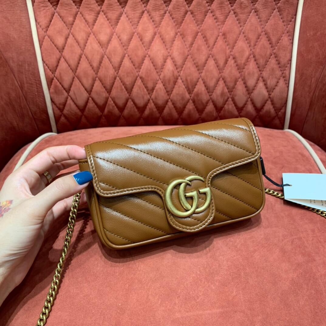 GUCCI-GG-MARMONT-MATELASSÉ-SUPER-MINI-BAG-BROWN-LEATHER-476433-0OLFT-2535-02 GUCCI GG MARMONT MATELASSE SUPER MINI BAG BROWN LEATHER 476433 0OLFT 2535 02