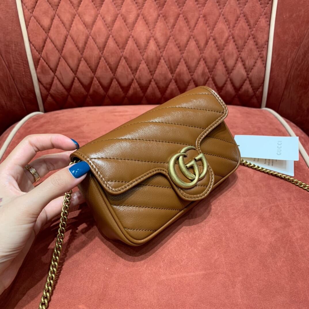 GUCCI-GG-MARMONT-MATELASSÉ-SUPER-MINI-BAG-BROWN-LEATHER-476433-0OLFT-2535-03 GUCCI GG MARMONT MATELASSE SUPER MINI BAG BROWN LEATHER 476433 0OLFT 2535 03