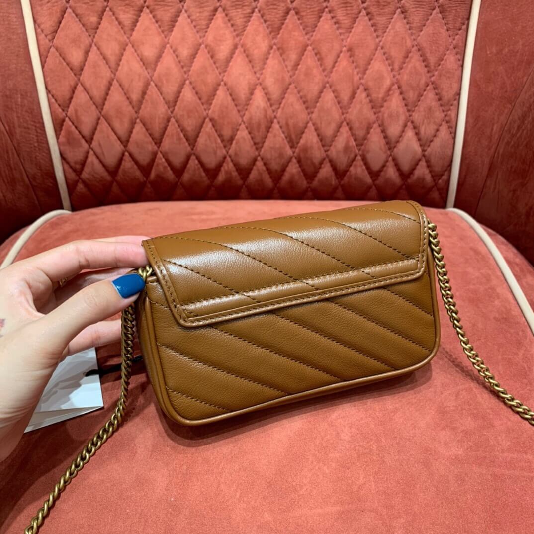 GUCCI-GG-MARMONT-MATELASSÉ-SUPER-MINI-BAG-BROWN-LEATHER-476433-0OLFT-2535-04 GUCCI GG MARMONT MATELASSE SUPER MINI BAG BROWN LEATHER 476433 0OLFT 2535 04