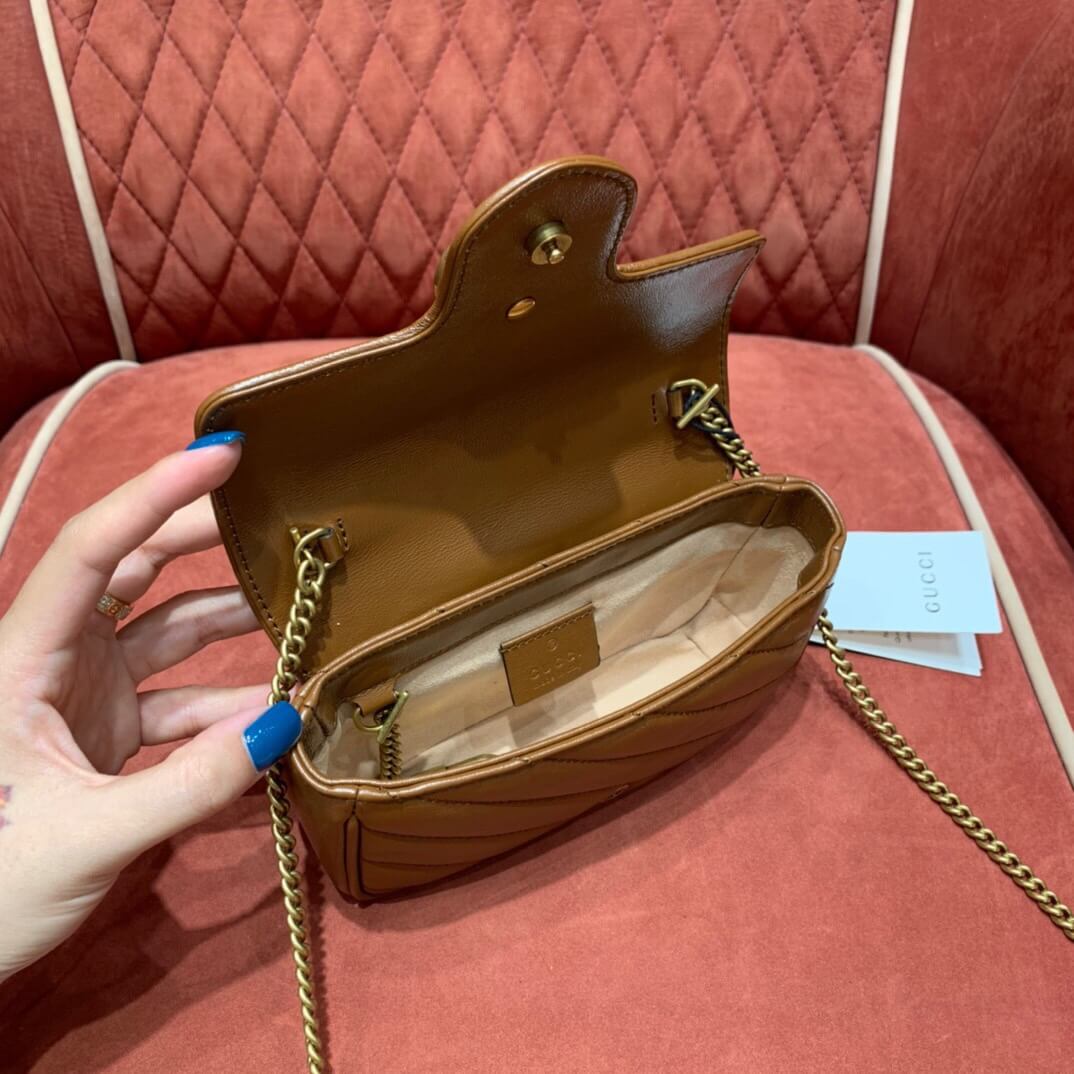 GUCCI-GG-MARMONT-MATELASSÉ-SUPER-MINI-BAG-BROWN-LEATHER-476433-0OLFT-2535-06 GUCCI GG MARMONT MATELASSE SUPER MINI BAG BROWN LEATHER 476433 0OLFT 2535 06