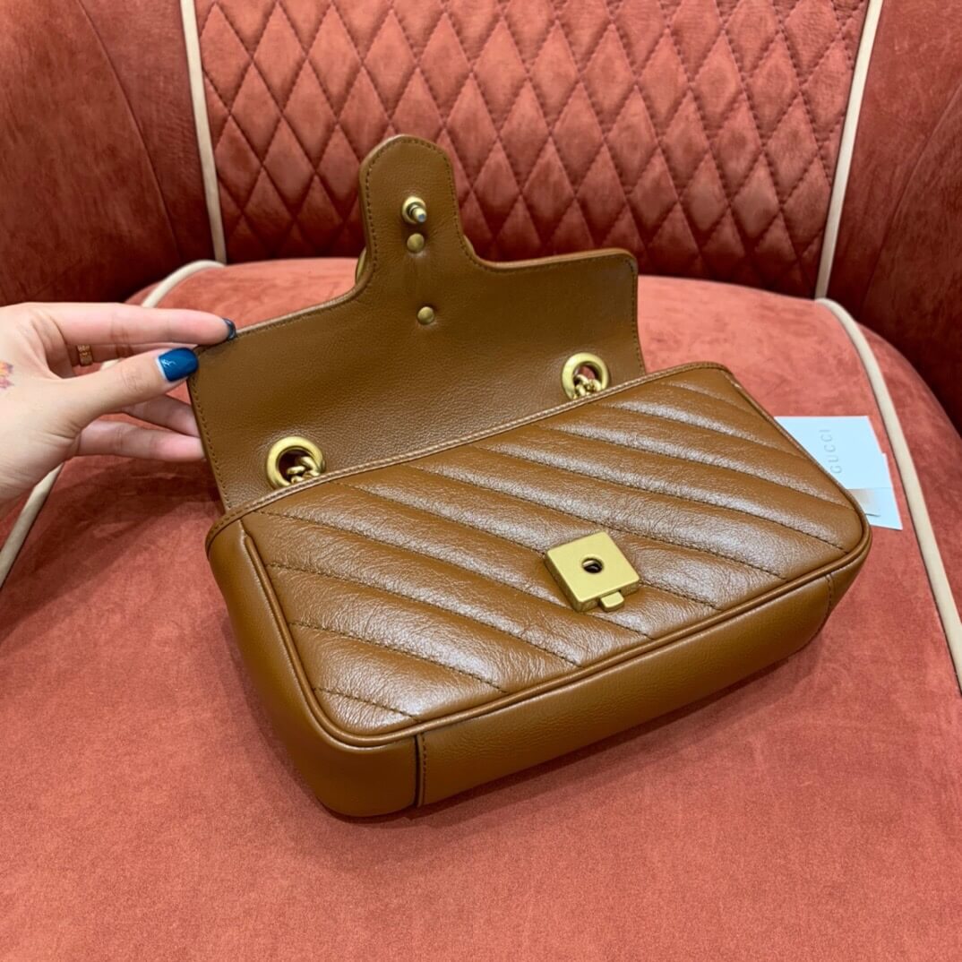 GUCCI-GG-MARMONT-MINI-MATELASSÉ-SHOULDER-BAG-BROWN-LEATHER-446744-0OLFT-2535-06 GUCCI GG MARMONT MINI MATELASSE SHOULDER BAG BROWN LEATHER 446744 0OLFT 2535 06
