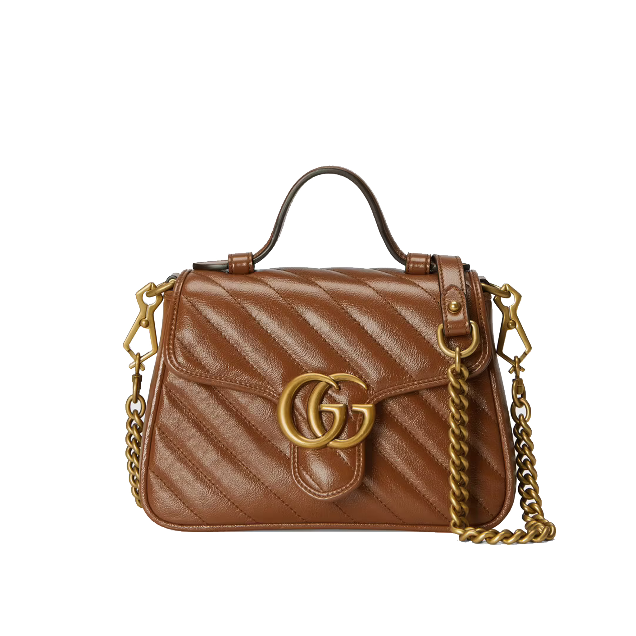 GUCCI-GG-MARMONT-MINI-TOP-HANDLE-BAG-BROWN-LEATHER-583571-0OLFT-2535-0 GUCCI GG MARMONT MINI TOP HANDLE BAG BROWN LEATHER 583571 0OLFT 2535 0