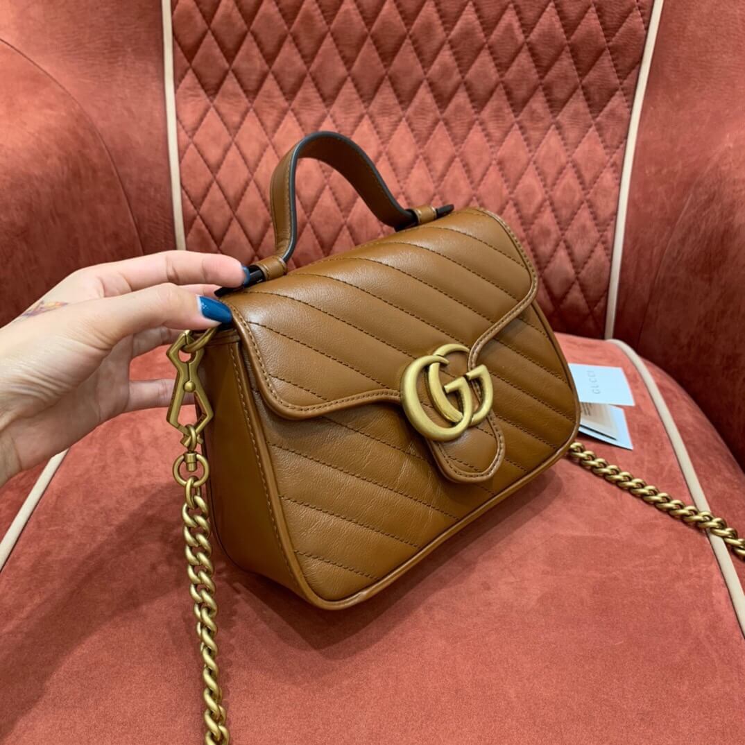 GUCCI-GG-MARMONT-MINI-TOP-HANDLE-BAG-BROWN-LEATHER-583571-0OLFT-2535-02 GUCCI GG MARMONT MINI TOP HANDLE BAG BROWN LEATHER 583571 0OLFT 2535 02