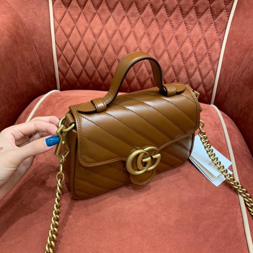 GUCCI-GG-MARMONT-MINI-TOP-HANDLE-BAG-BROWN-LEATHER-583571-0OLFT-2535-04 GUCCI GG MARMONT MINI TOP HANDLE BAG BROWN LEATHER 583571 0OLFT 2535 04