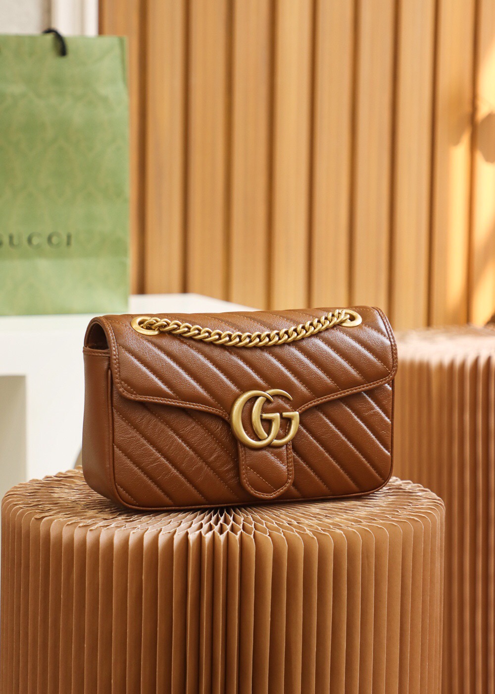 GUCCI-GG-MARMONT-SMALL-MATELASSÉ-SHOULDER-BAG-BROWN-443497-0OLFT-2535-02 GUCCI GG MARMONT SMALL MATELASSE SHOULDER BAG BROWN 443497 0OLFT 2535 02