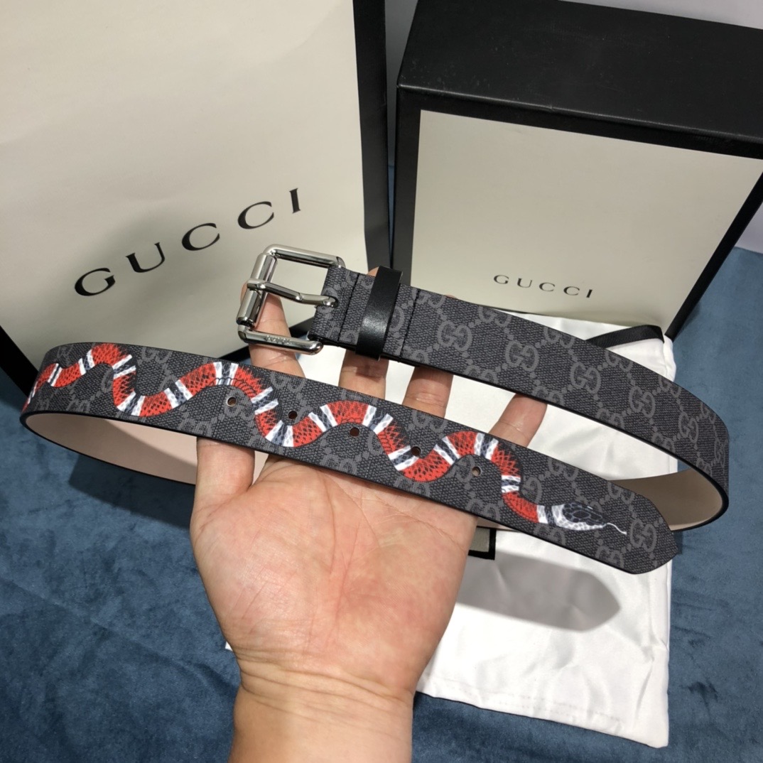 GUCCI-GG-SUPREME-BELT-WITH-KINGSNAKE-PRINT-434520-K5O1N-1087-01 GUCCI GG SUPREME BELT WITH KINGSNAKE PRINT 434520 K5O1N 1087 01