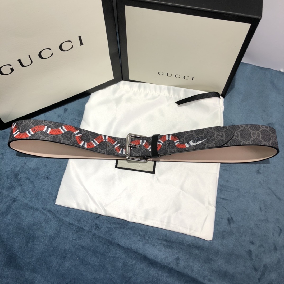 GUCCI-GG-SUPREME-BELT-WITH-KINGSNAKE-PRINT-434520-K5O1N-1087-06 GUCCI GG SUPREME BELT WITH KINGSNAKE PRINT 434520 K5O1N 1087 06