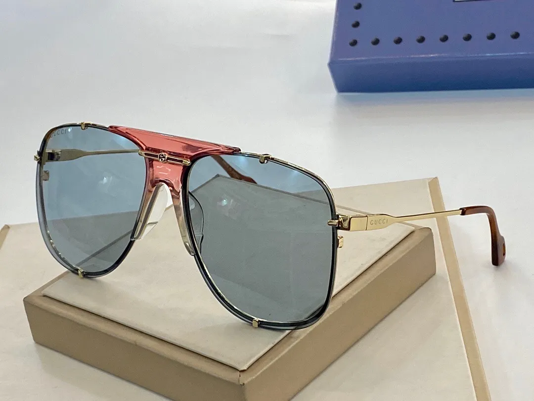 GUCCI-GOLD-FRAME-BLUE-LENS-SUNGLASSES-GG0739S-005-03 GUCCI GOLD FRAME BLUE LENS SUNGLASSES GG0739S 005 03