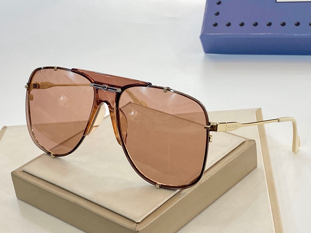 GUCCI-GOLD-FRAME-BROWN-LENS-SUNGLASSES-GG0739S-002-05 GUCCI GOLD FRAME BROWN LENS SUNGLASSES GG0739S 002 05