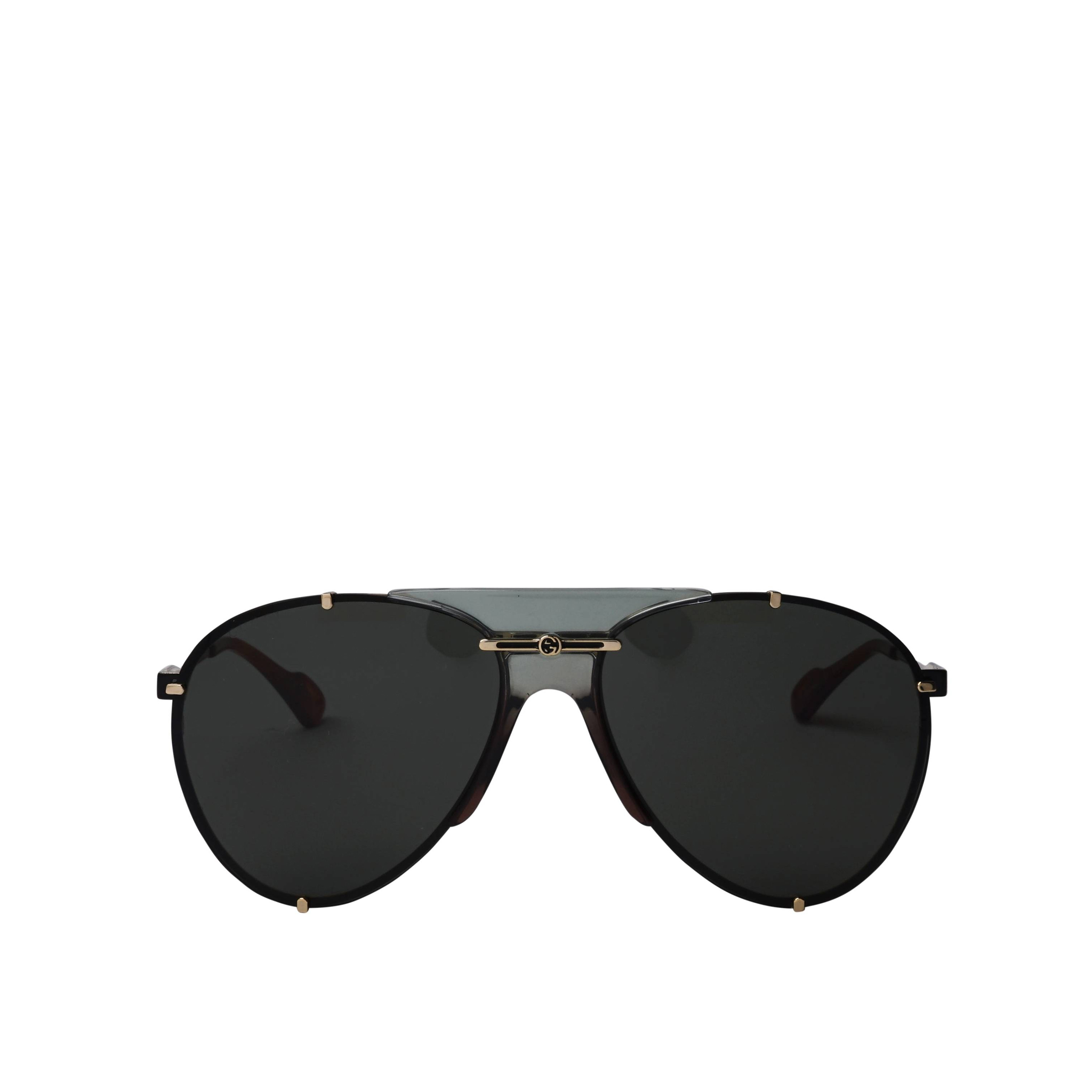GUCCI-GOLD-FRAME-GREY-LENS-SUNGLASSES-GG0740S-001-0 GUCCI GOLD FRAME GREY LENS SUNGLASSES GG0740S 001 0