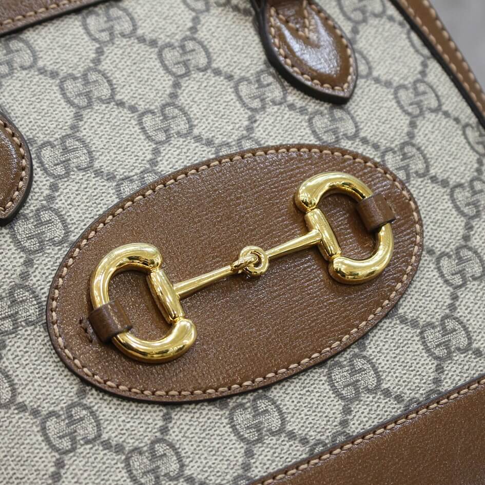 GUCCI-HORSEBIT-1955-MINI-TOP-HANDLE-BAG-BROWN-640716-92TCG-8563-010 GUCCI HORSEBIT 1955 MINI TOP HANDLE BAG BROWN 640716 92TCG 8563 010