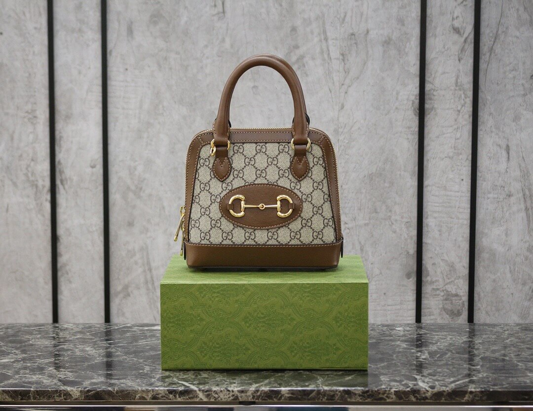 GUCCI-HORSEBIT-1955-MINI-TOP-HANDLE-BAG-BROWN-640716-92TCG-8563-02 GUCCI HORSEBIT 1955 MINI TOP HANDLE BAG BROWN 640716 92TCG 8563 02