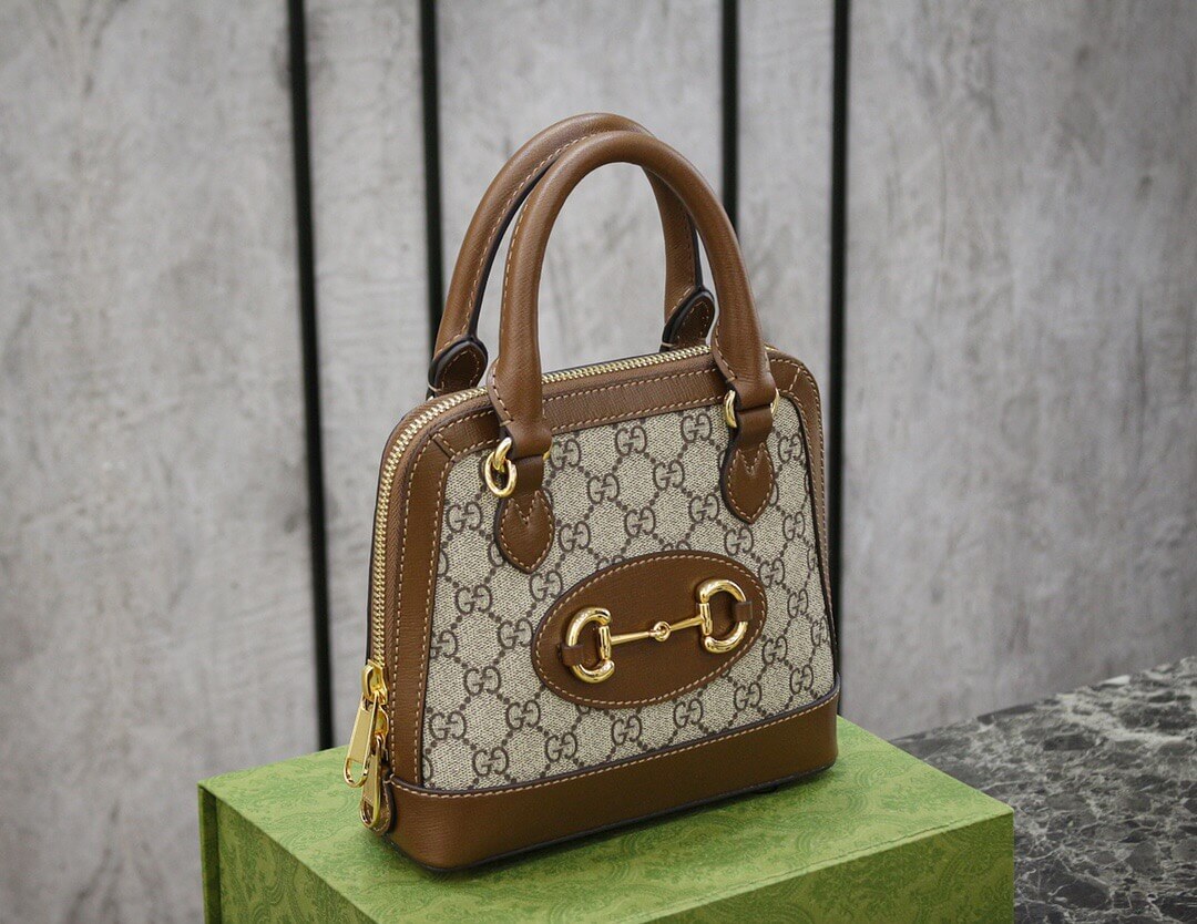 GUCCI-HORSEBIT-1955-MINI-TOP-HANDLE-BAG-BROWN-640716-92TCG-8563-03 GUCCI HORSEBIT 1955 MINI TOP HANDLE BAG BROWN 640716 92TCG 8563 03