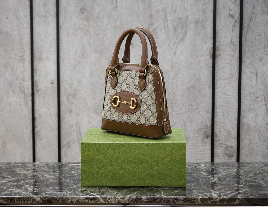 GUCCI-HORSEBIT-1955-MINI-TOP-HANDLE-BAG-BROWN-640716-92TCG-8563-04 GUCCI HORSEBIT 1955 MINI TOP HANDLE BAG BROWN 640716 92TCG 8563 04