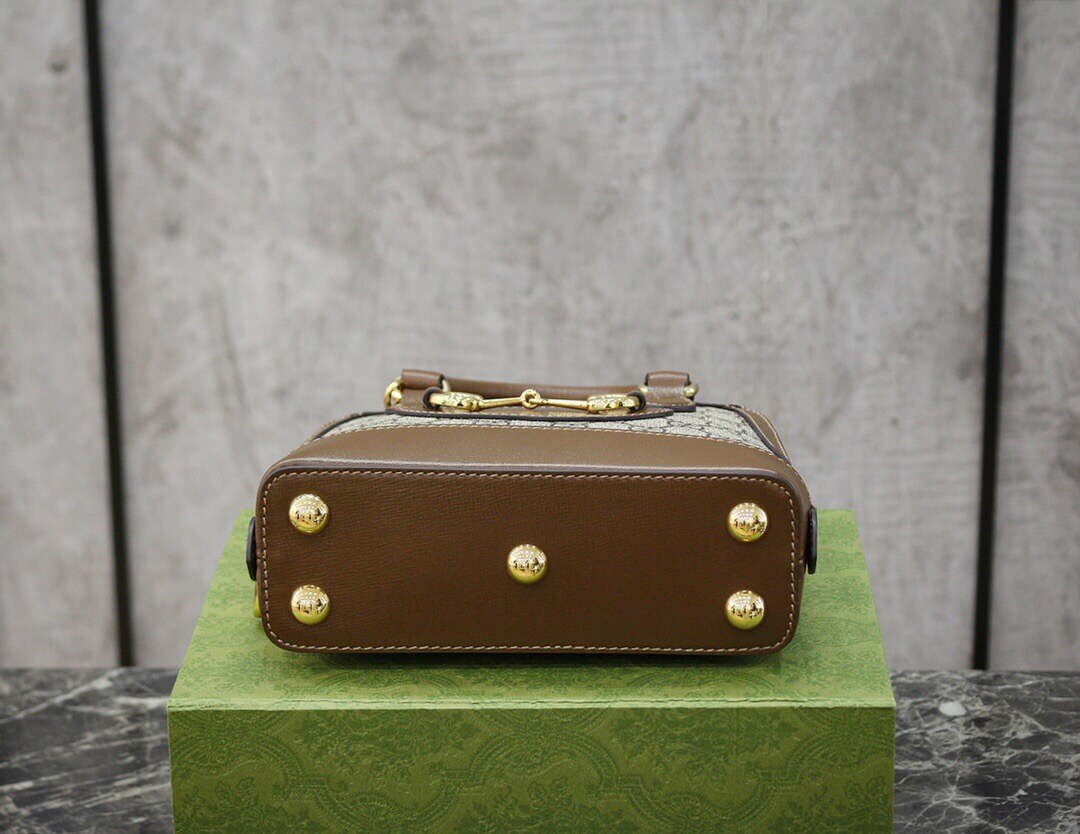 GUCCI-HORSEBIT-1955-MINI-TOP-HANDLE-BAG-BROWN-640716-92TCG-8563-07 GUCCI HORSEBIT 1955 MINI TOP HANDLE BAG BROWN 640716 92TCG 8563 07