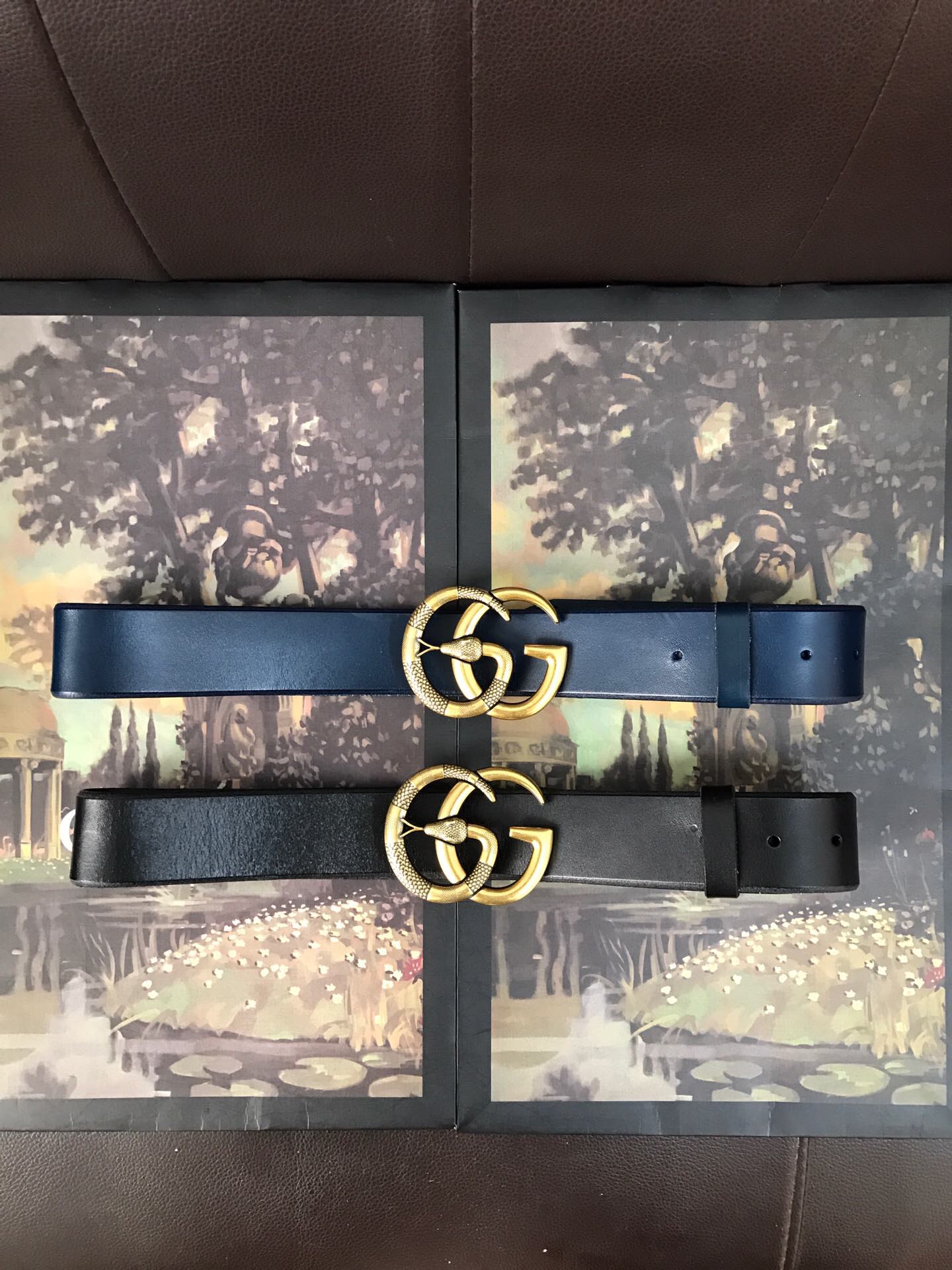 GUCCI-LEATHER-BELT-WITH-DOUBLE-G-BUCKLE-WITH-SNAKE-458949-CVE0T-1000-04 GUCCI LEATHER BELT WITH DOUBLE G BUCKLE WITH SNAKE 458949 CVE0T 1000 04