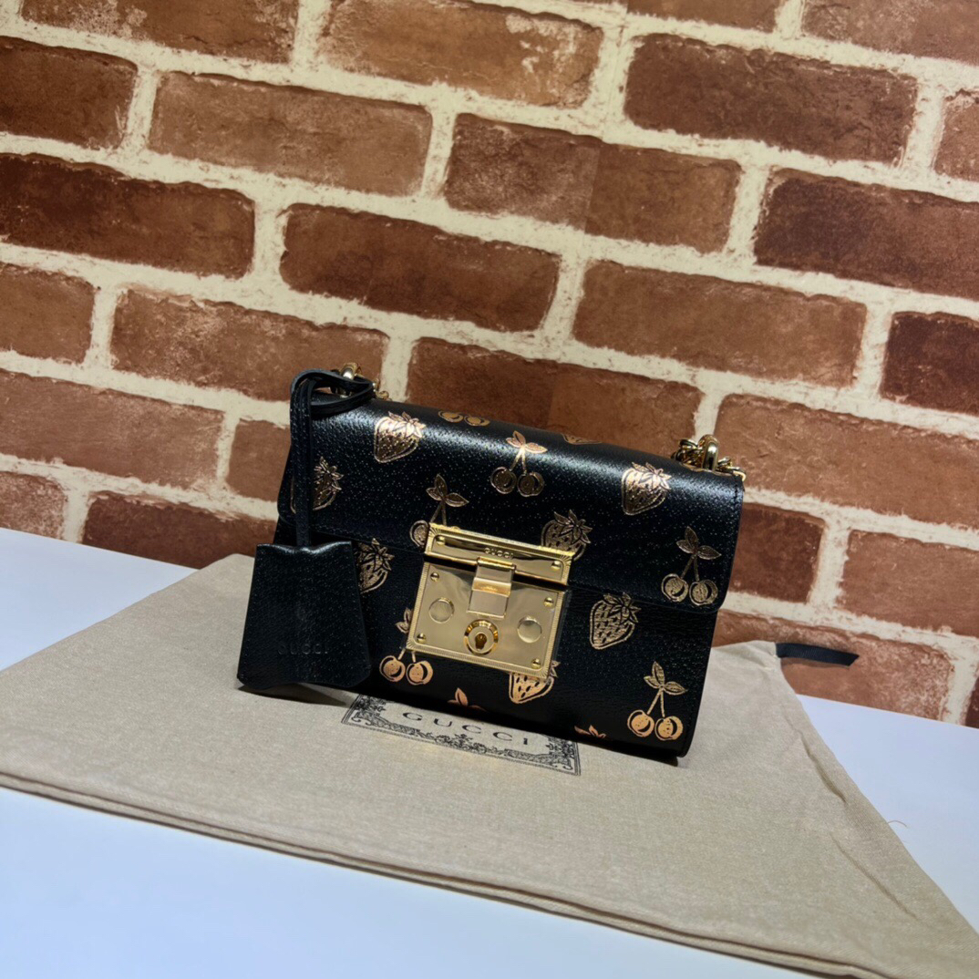 GUCCI-PADLOCK-SMALL-BERRY-SHOULDER-BAG-BLACK-409487-1T5ZG-1170-01 GUCCI PADLOCK SMALL BERRY SHOULDER BAG BLACK 409487 1T5ZG 1170 01