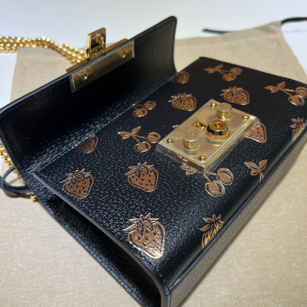 GUCCI-PADLOCK-SMALL-BERRY-SHOULDER-BAG-BLACK-409487-1T5ZG-1170-08 GUCCI PADLOCK SMALL BERRY SHOULDER BAG BLACK 409487 1T5ZG 1170 08