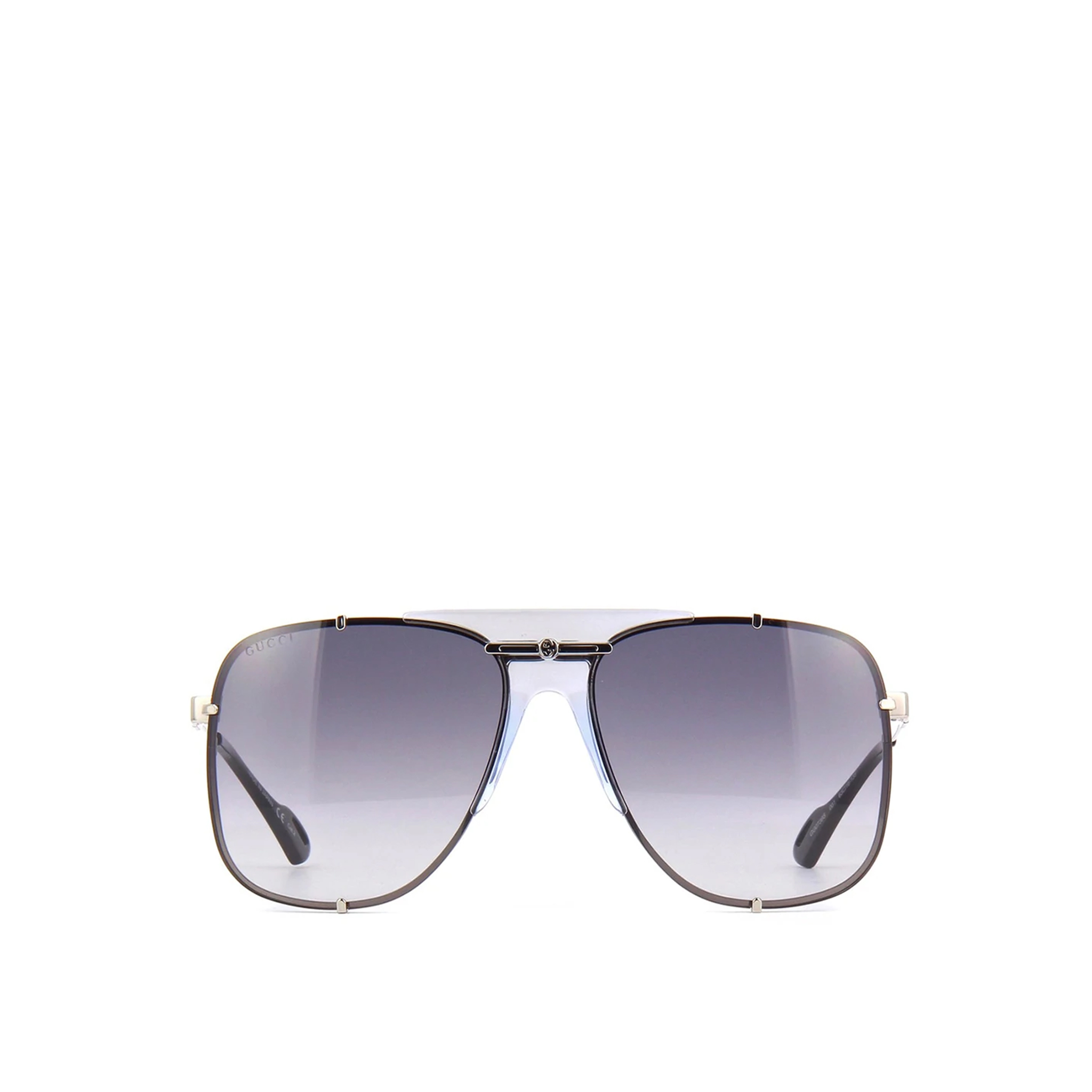 GUCCI-SILVER-FRAME-GREY-LENS-SUNGLASSES-GG0739S-001-0 GUCCI SILVER FRAME GREY LENS SUNGLASSES GG0739S 001 0