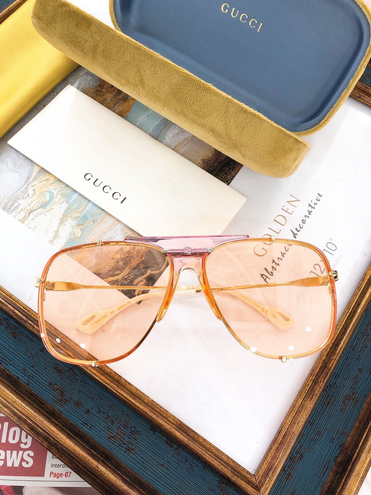 GUCCI-SILVER-FRAME-PINK-VIOLET-LENS-SUNGLASSES-GG0739S-004-01 GUCCI SILVER FRAME PINK VIOLET LENS SUNGLASSES GG0739S 004 01