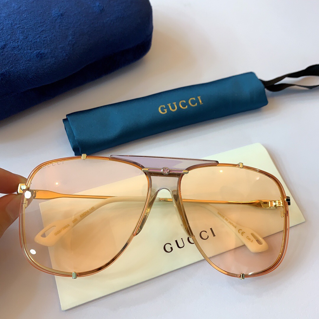 GUCCI-SILVER-FRAME-PINK-VIOLET-LENS-SUNGLASSES-GG0739S-004-07 GUCCI SILVER FRAME PINK VIOLET LENS SUNGLASSES GG0739S 004 07